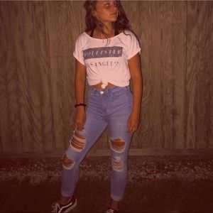 Hollister jeans- high waisted super stretchy